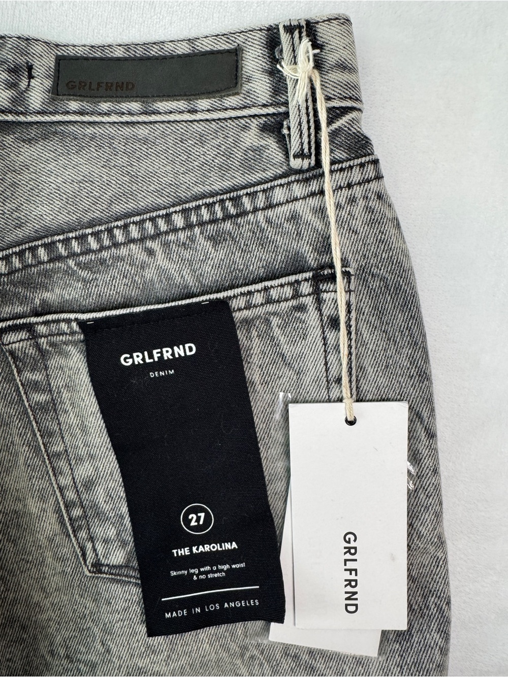 GRLFRND Karolina High Rise Skinny Jeans Billie Jean Acid Wash NWT 27 - Picture 5 of 12